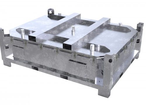 Contenedor de transporte de batería Genius Lio Guard LP1-Box Classic fabricado en acero galvanizado para baterías de iones de litio, incl. pyrobubbles