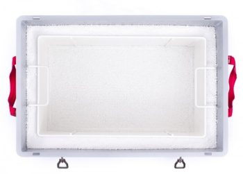 Contenedor de plástico Premium Genius Lio Guard S-Box 1 para baterías de Li-ion incluye Pyrobubbles