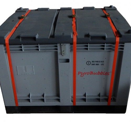 Genius Lio Guard M-BoxContenedor de plástico premium para baterías de iones de litio  incluye Pyrobubbles