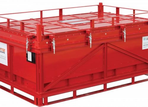 mts LiioBox redContenedor de transporte y almacenamiento de acero inoxidable para baterías de iones de litioincl. material de relleno