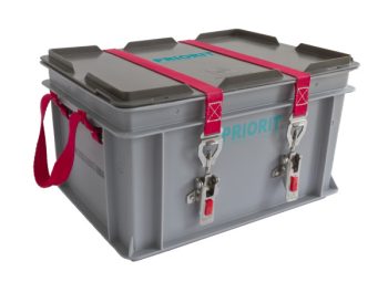 Contenedor de almacenamiento y transporte PRIOPACK-T para grandes baterías de iones de litio