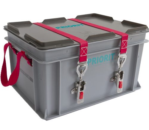 Contenedor de almacenamiento y transporte PRIOPACK-T para grandes baterías de iones de litio