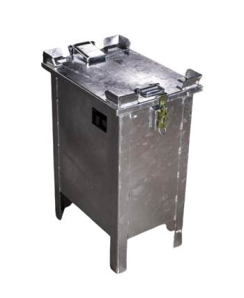 Caja de almacenamiento Lio Guard 30 - Caja de almacenamiento para baterías de acero galvanizado para baterías de iones de litio, incluye pyrobubbles.