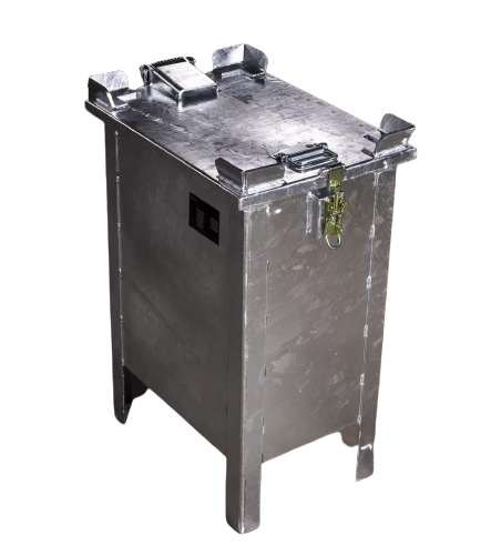 Caja de almacenamiento Lio Guard 30 - Caja de almacenamiento para baterías de acero galvanizado para baterías de iones de litio, incluye pyrobubbles.